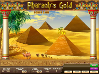 Игровой автомат Pharaoh's Gold в казино онлайн. Бонусная игра