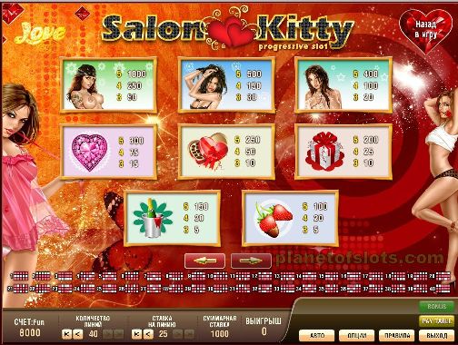 Игровой автомат Salon Kitty. Удвоение